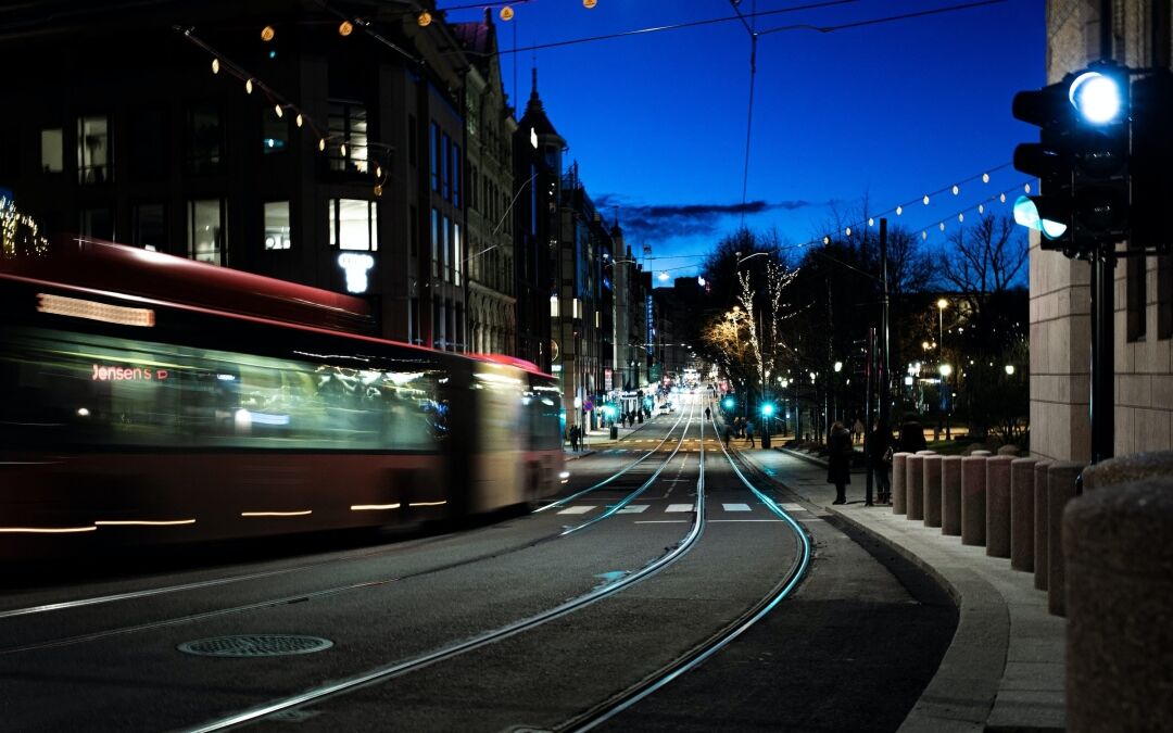 Buss i Oslo sentrum